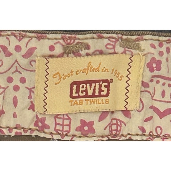 Vintage Levis Women's Tab Twills Cropped Khaki Chino Pans Size 8 - Picture 3 of 6